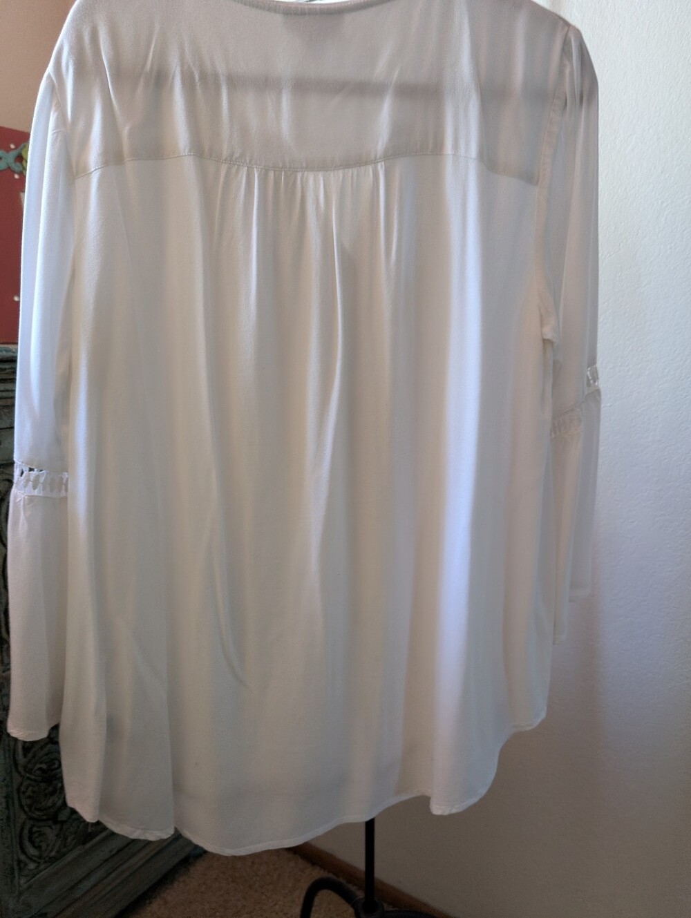 JM Collection White Pintuck Button-Front Blouse - Picture 5 of 5